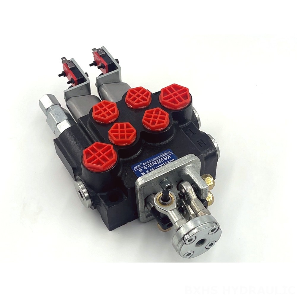 P40 Micro Switch Joystick 2 Spool Monoblock Directional Valve detail image