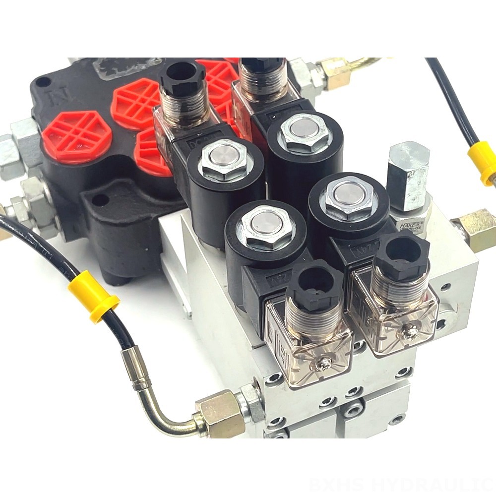 P80 Electro-hydraulic 2 Spool Monoblock Directional Valve detail image