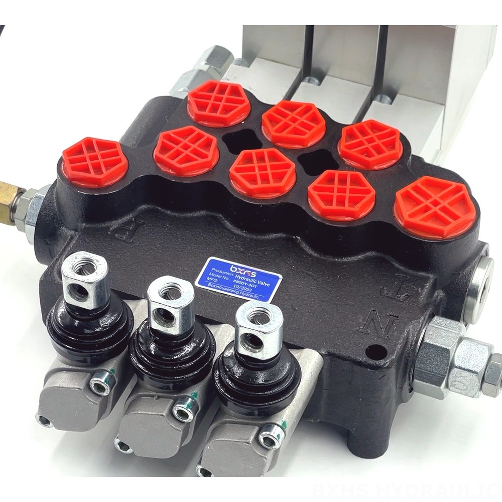 P80 Electro-hydraulic 3 Spool Monoblock Directional Valve detail image